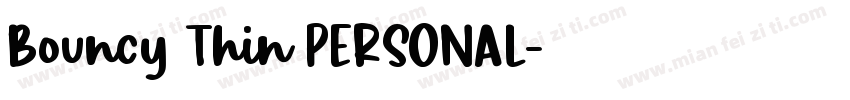 Bouncy Thin PERSONAL字体转换